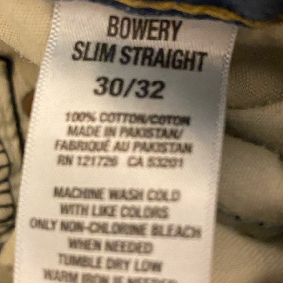 RIPPED SLIM STRAIGHT BLUE JEAN FOR MEN 30 X 32 - Picture 4 of 5